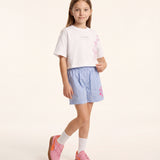Iceberg Kids Striped Sky Shorts with Logo for Children