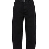 Patrizia Pepe Kids Pantalone Nero con Ricamo Logo sul Retro per Bambine