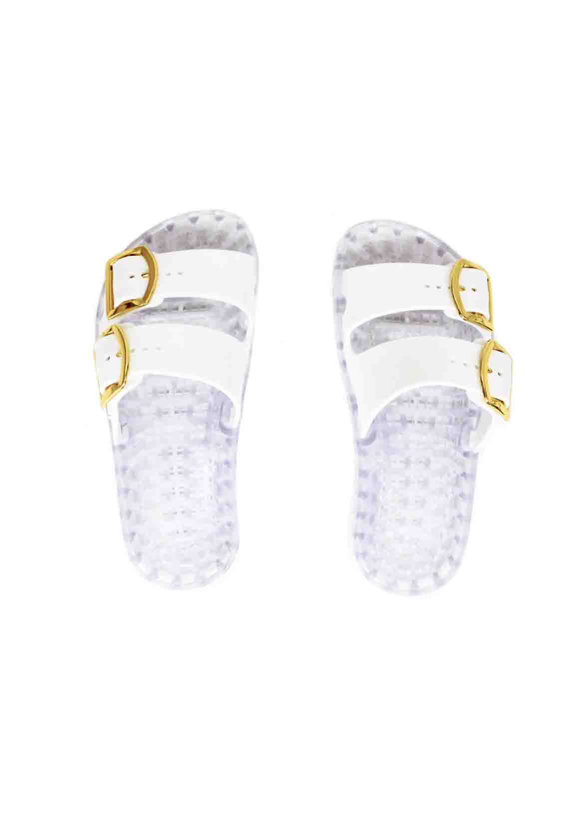 Sensi Kids Flamingo Sandalo Bianco Doppia Fascia per Bambini (da sopra)