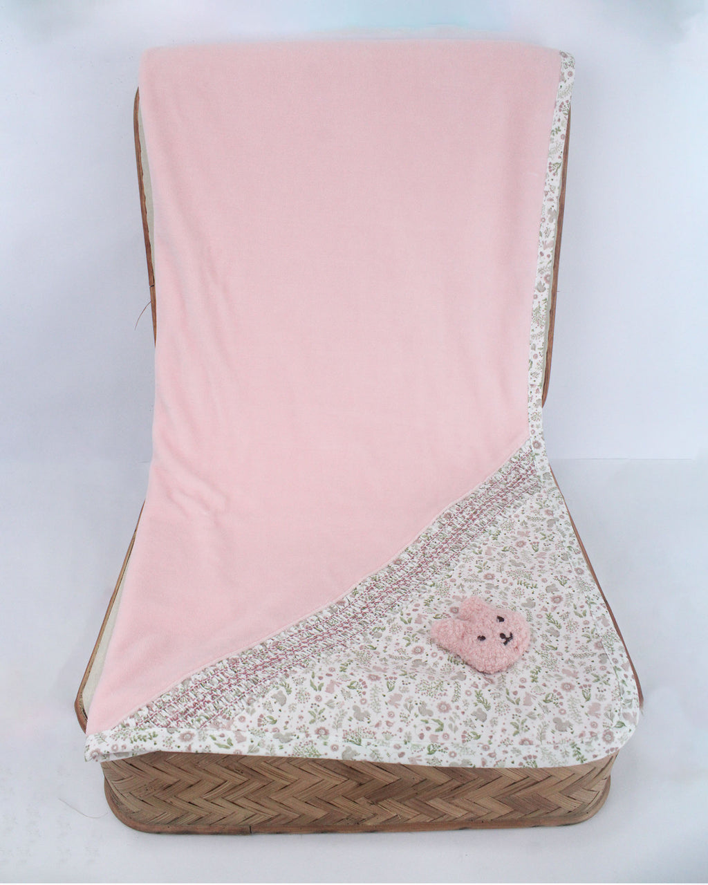 Deolinda Coperta Rosa con Ricami per Neonate