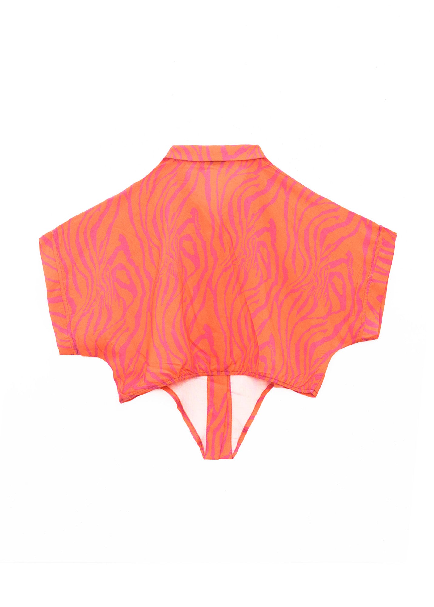 4GIVENESS Copricostume Camicia Fantasia Zebrato Arancione per Bambine