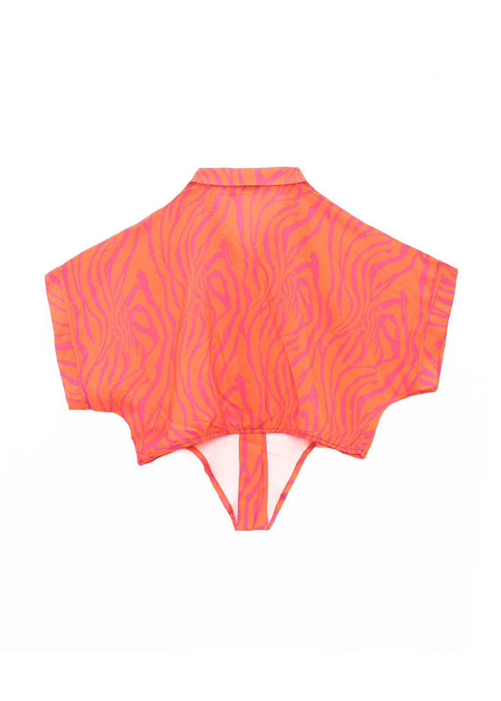 4GIVENESS Copricostume Camicia Fantasia Zebrato Arancione per Bambine