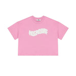 MSGM Kids T-shirt Rosa Crop con Logo per Bambine