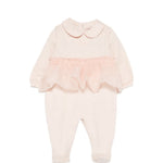 Elisabetta Franchi La Mia Bambina Tutina Rosa con Ruches per Neonate