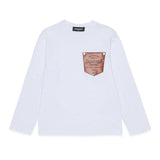 Dsquared2 Kids T-shirt Longsleeve con Taschino Personalizzato per Bambini