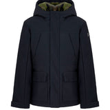 SUNS Kids Giubbotto blu scuro con Cappuccio e Interno in Pelliccia per Bambini