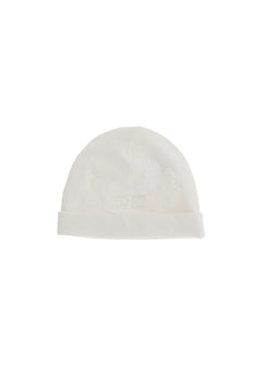 Elisabetta Franchi La Mia Bambina Cappello Panna con Applicazione Fiori per Neonate