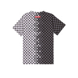 Sprayground Kids T-Shirt Bianco/Nero a Scacchi con Stampa Logo per Bambini