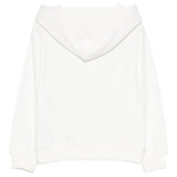 Moschino Kids Felpa con Cappuccio Panna con Logo per Bambini
