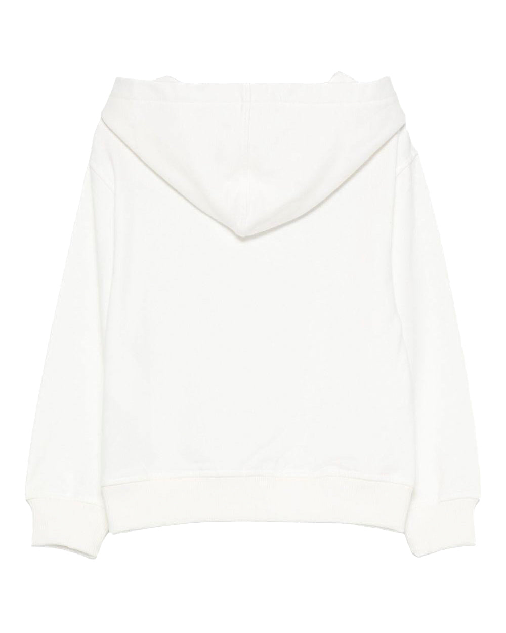 Moschino Kids Felpa con Cappuccio Panna con Logo per Bambini