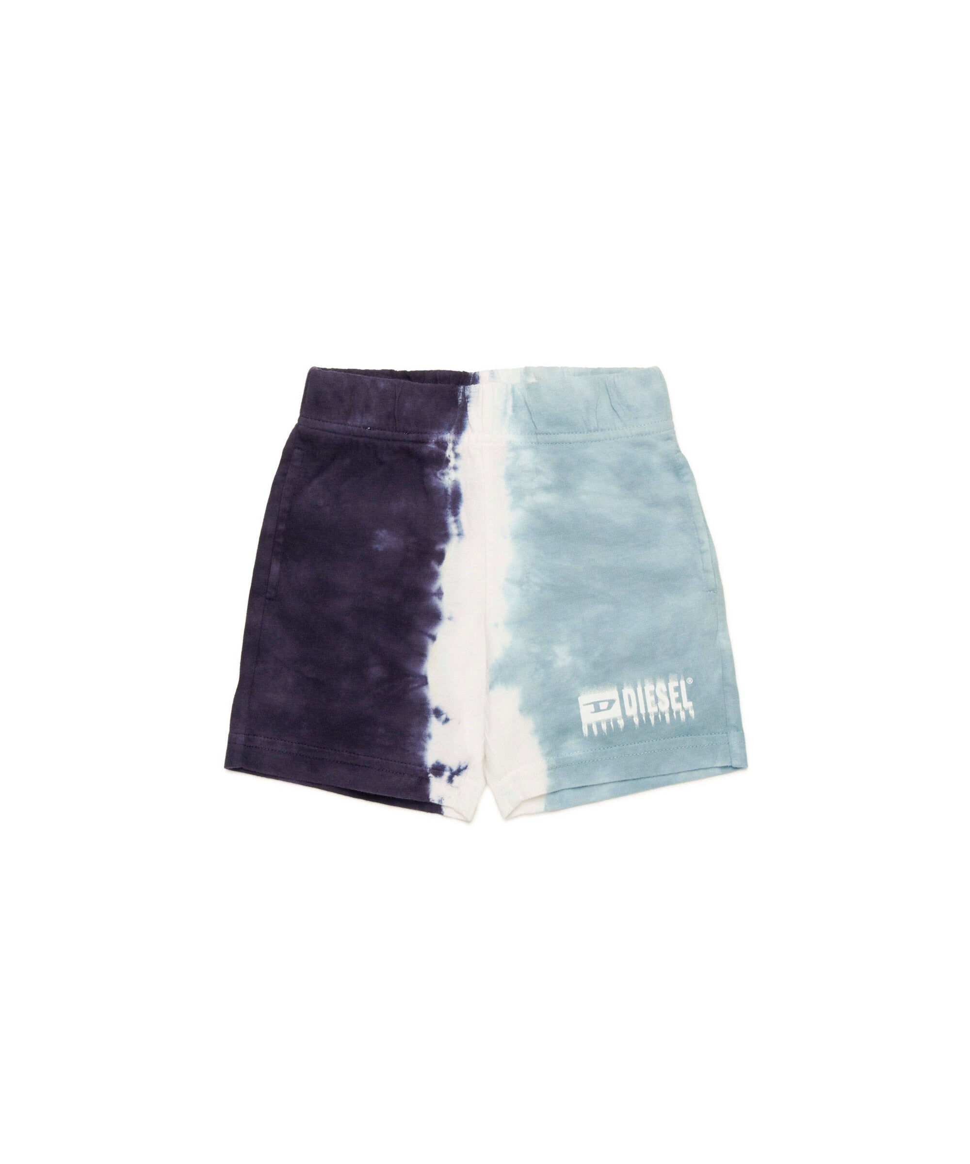 Diesel Kids Short Effetto Sfumato con Logo per Neonati