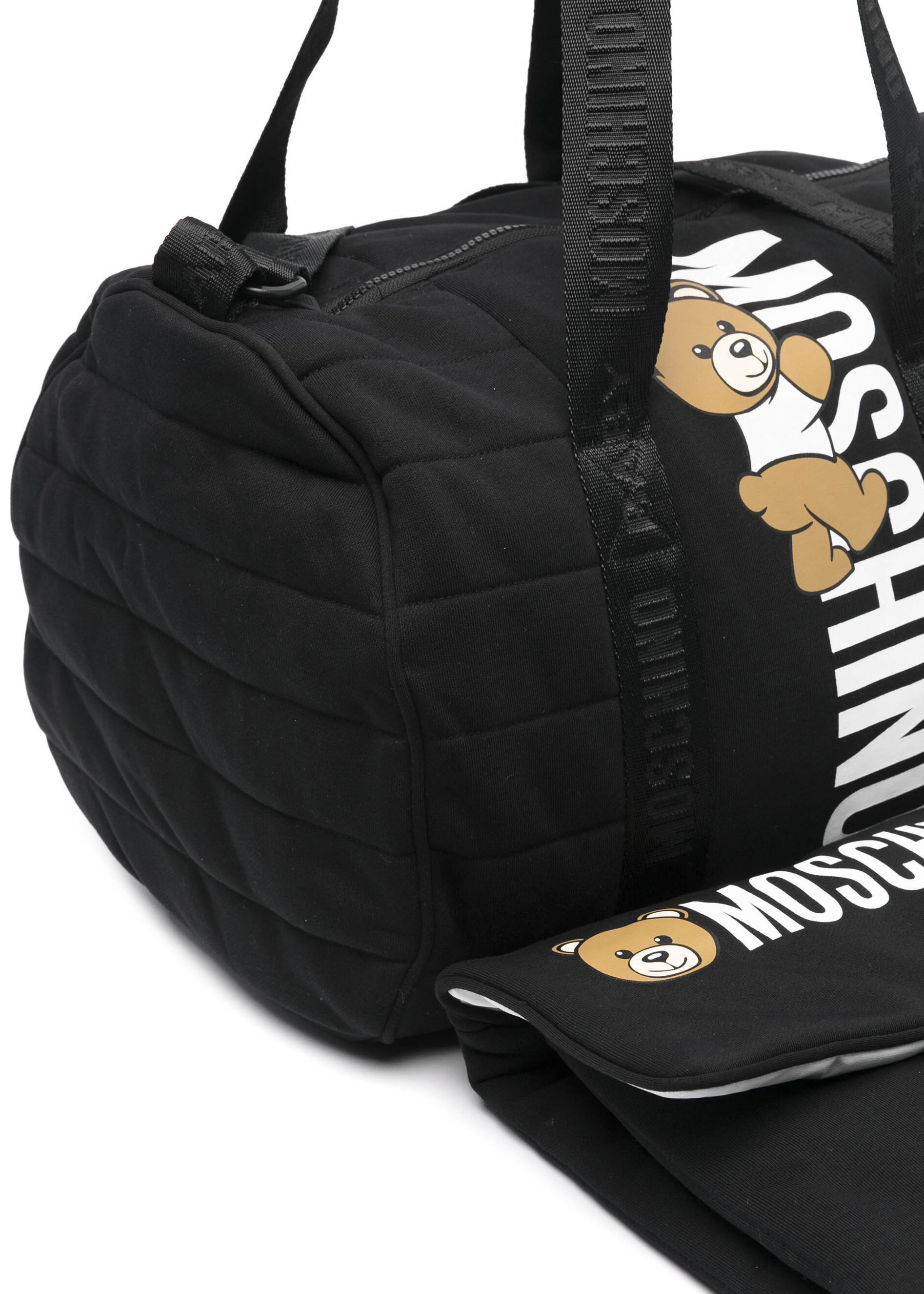 Moschino Kids Borsa Mamma con Fasciatoio con Stampa Teddy Bear Nera