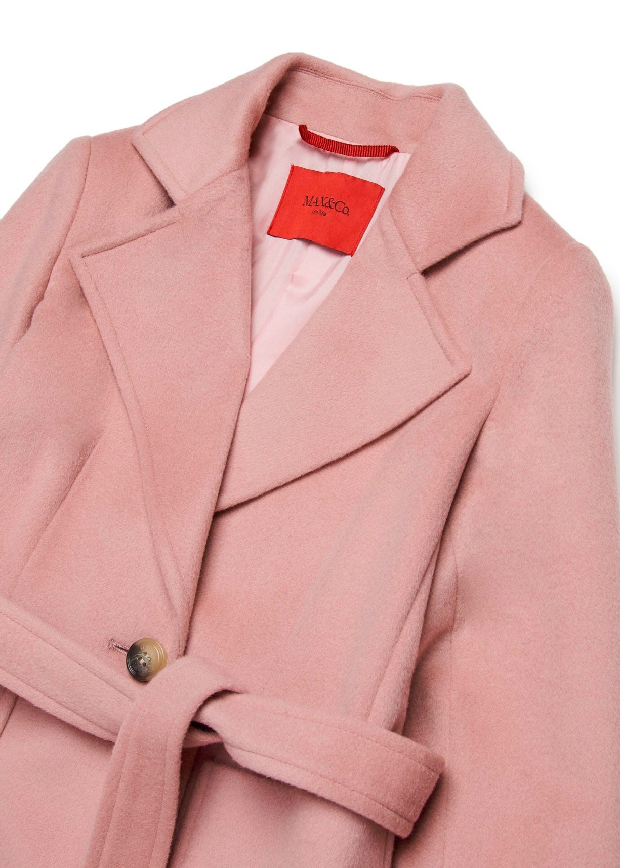 Pink Wool Coat Max Mara Cappotto Rosa Sidney Pink Double Breasted