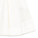 Elisabetta Franchi My Little Girl Cream Skirt with Flower Embroidery for Little Girls