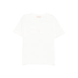 Elisabetta Franchi La Mia Bambina T-shirt Avorio con Ricamo Logo per Neonate