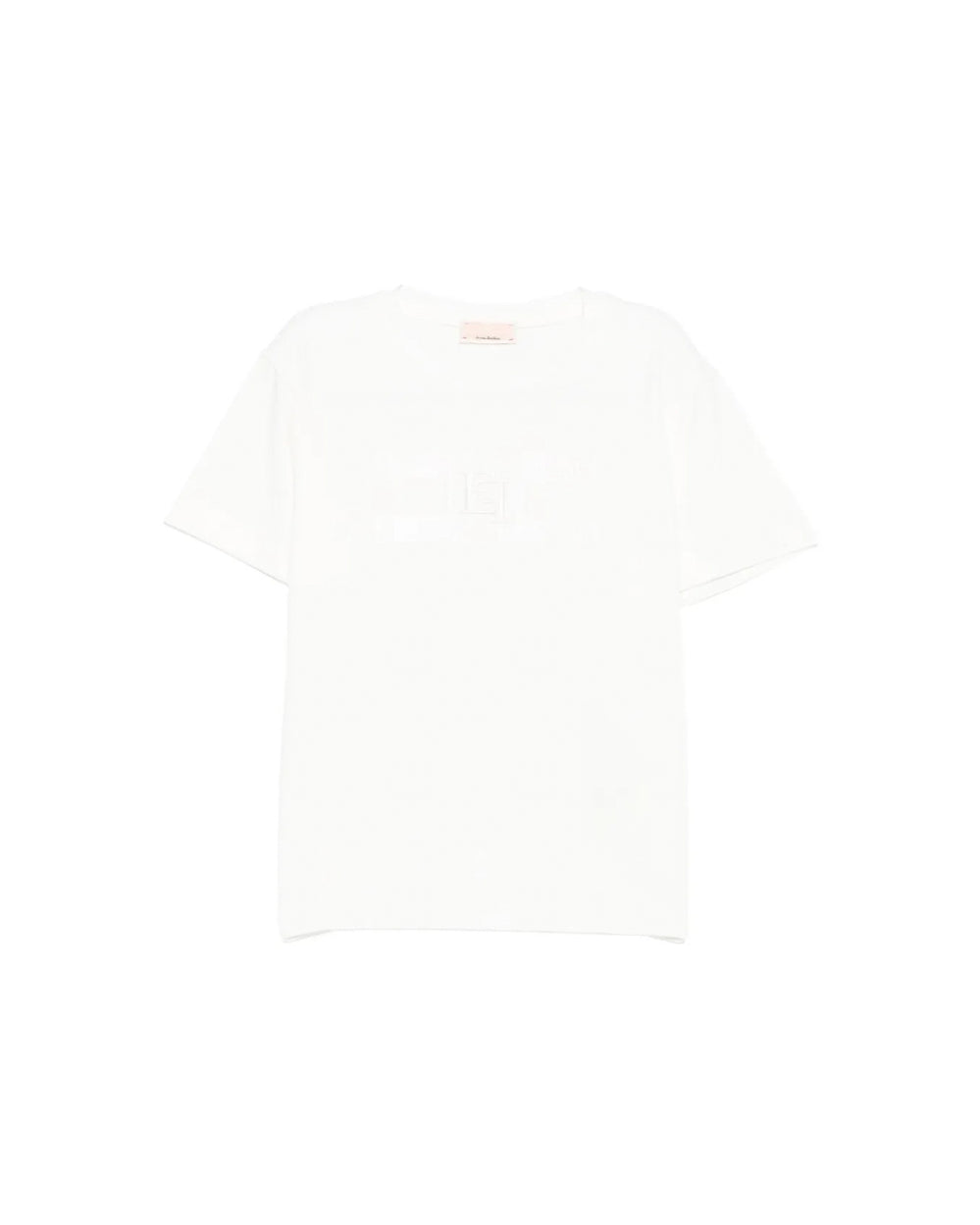 Elisabetta Franchi La Mia Bambina T-shirt Avorio con Ricamo Logo per Neonate