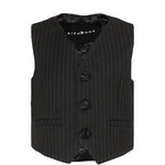 John Rihmond Kids Gilet Grigio a Righe per Bambini