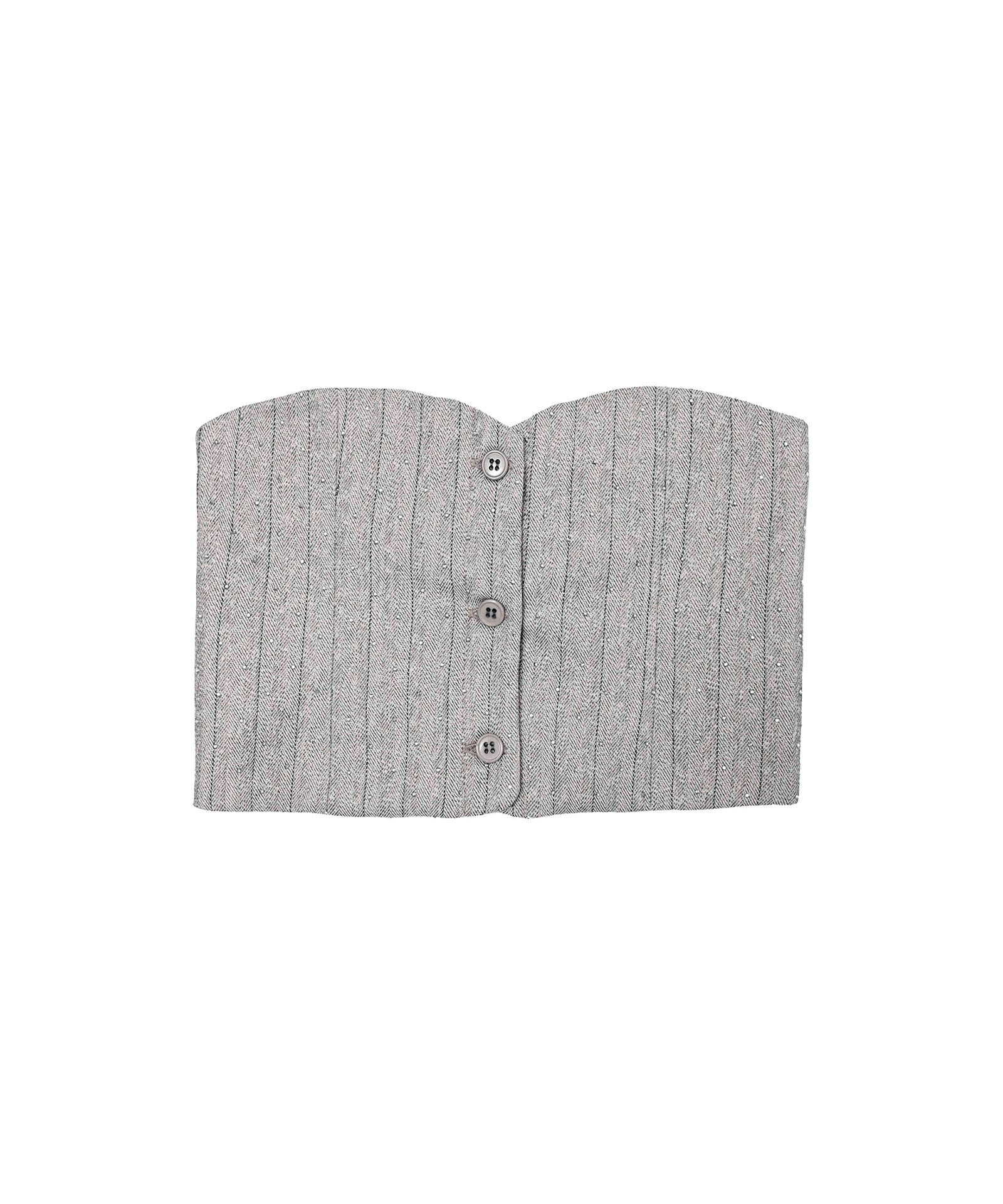 Vicolo Kids Top Grigio a Cuore per Bambine