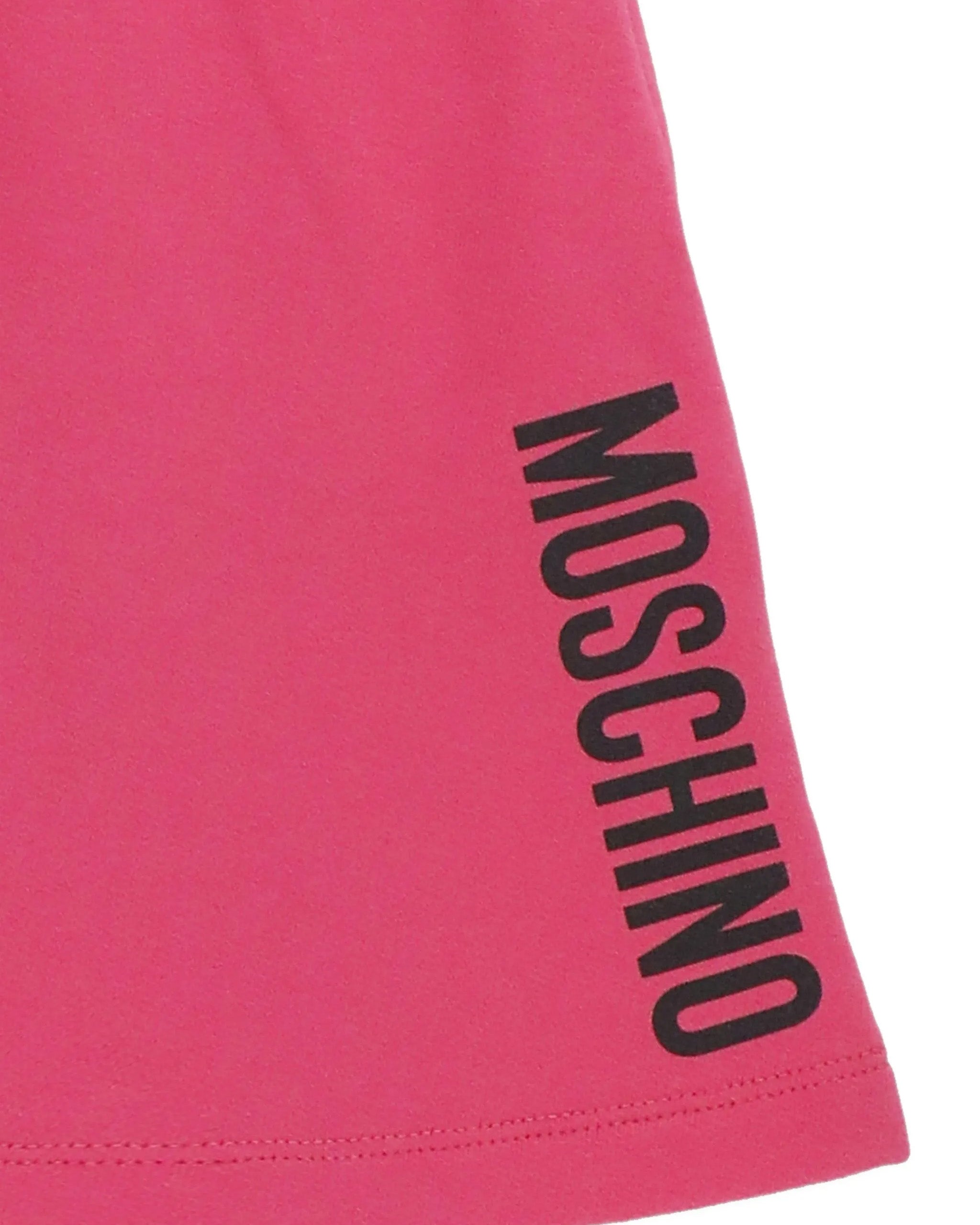 Moschino Kids Gonna Raspberry con Scritta Logo a Contrasto per Bambine