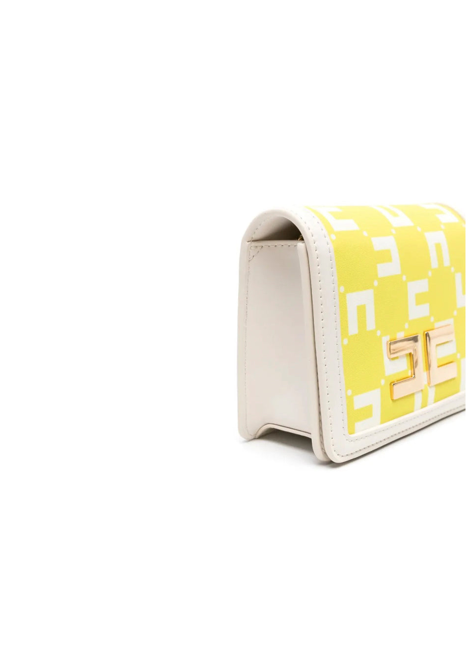 Elisabetta Franchi La Mia Bambina Borsa a Spalla con Placca Logo Cedro/Burro