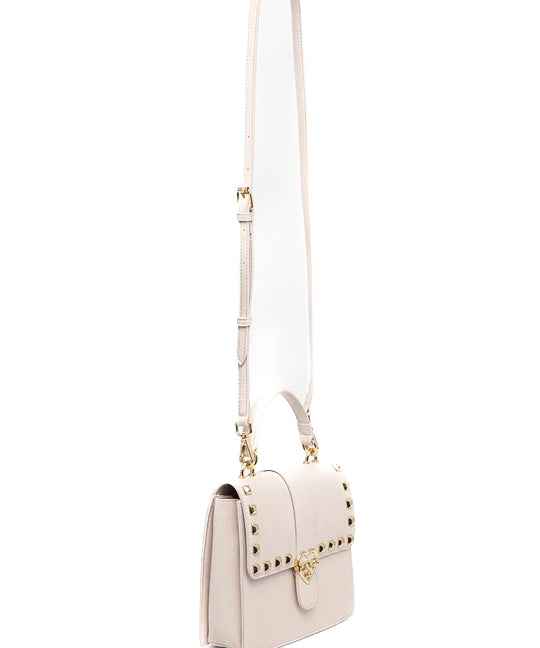Pinko Kids Borsa a Tracolla Crema con Borchie per Bambine
