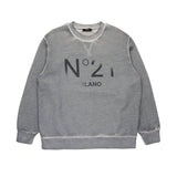 N°21 Kids Felpa Grigia con Logo Dissolving per Bambini