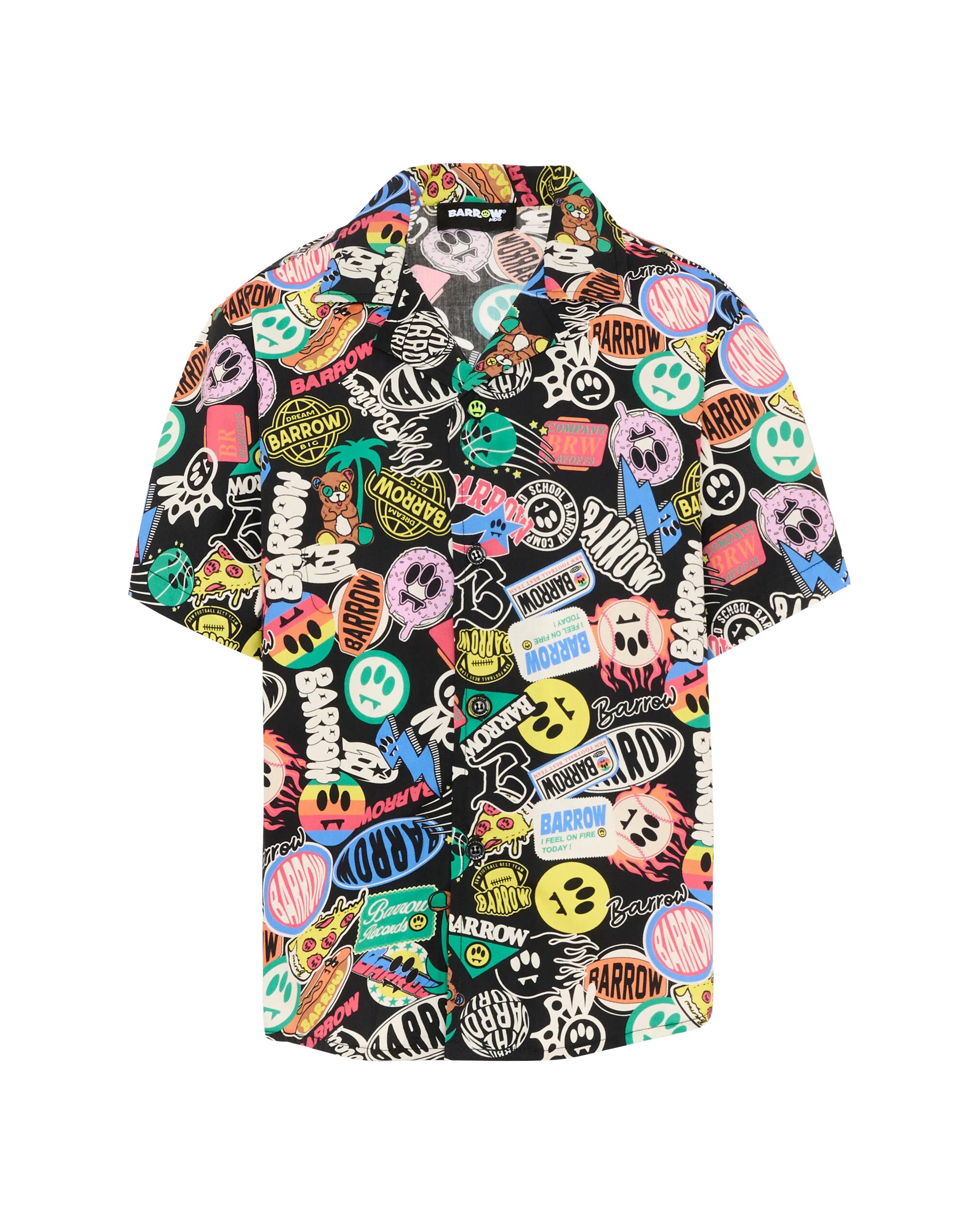 Barrow Kids Camicia Nero Fantasia Multicolor per Bambine