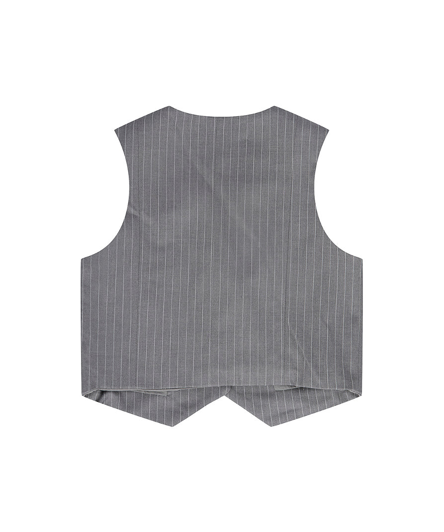 Iceberg Kids Gilet Gessato Grigio per Bambine