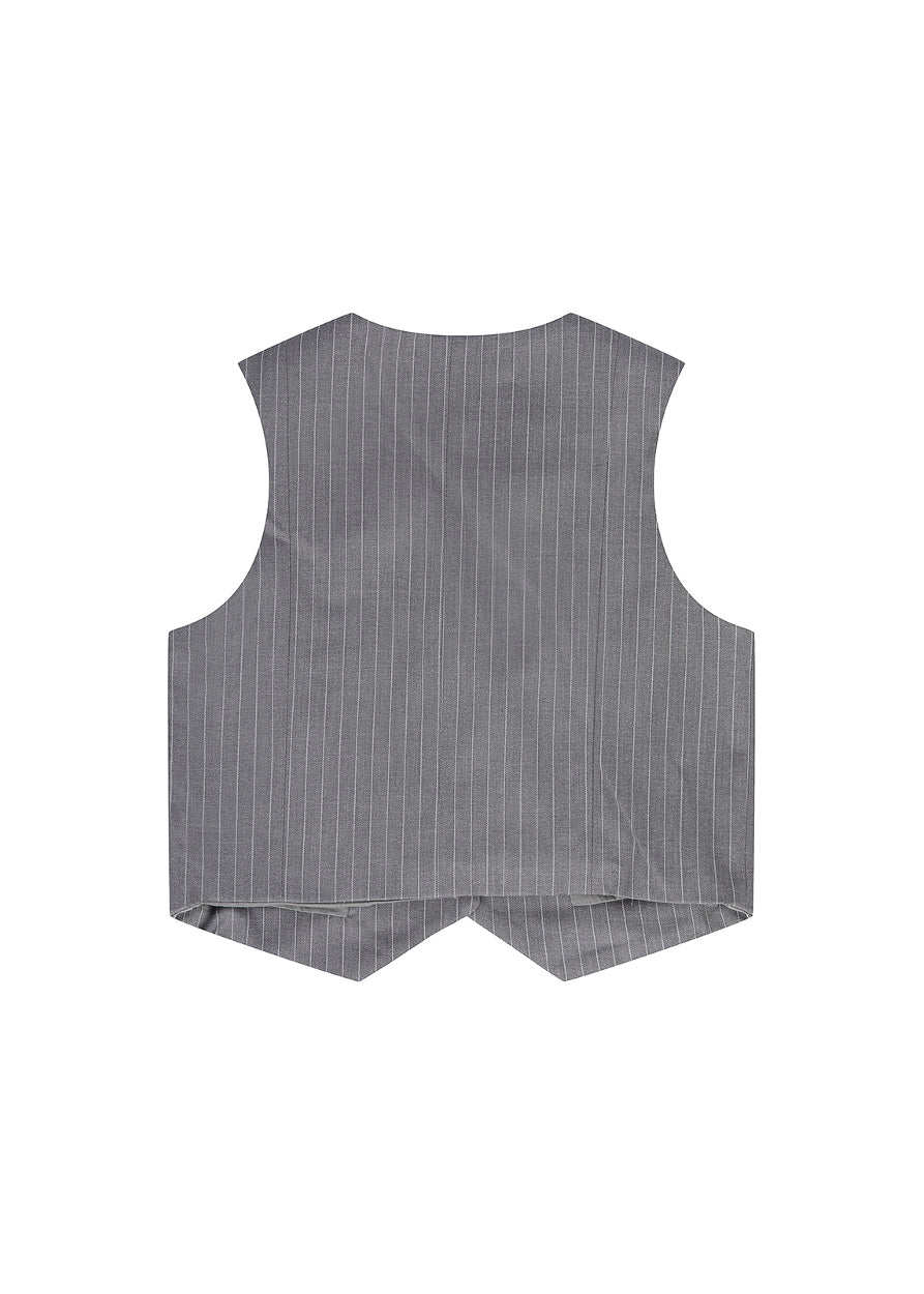 Iceberg Kids Gilet Gessato Grigio per Bambine