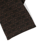 Moschino Kids T-Shirt Neonato Marrone con Logo All-over 