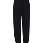 MSGM Kids Pantaloni Joggers Neri/Rosa con Logo per Bambine (retro)