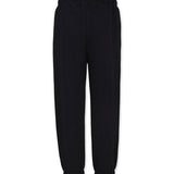 MSGM Kids Pantaloni Joggers Neri/Rosa con Logo per Bambine (retro)