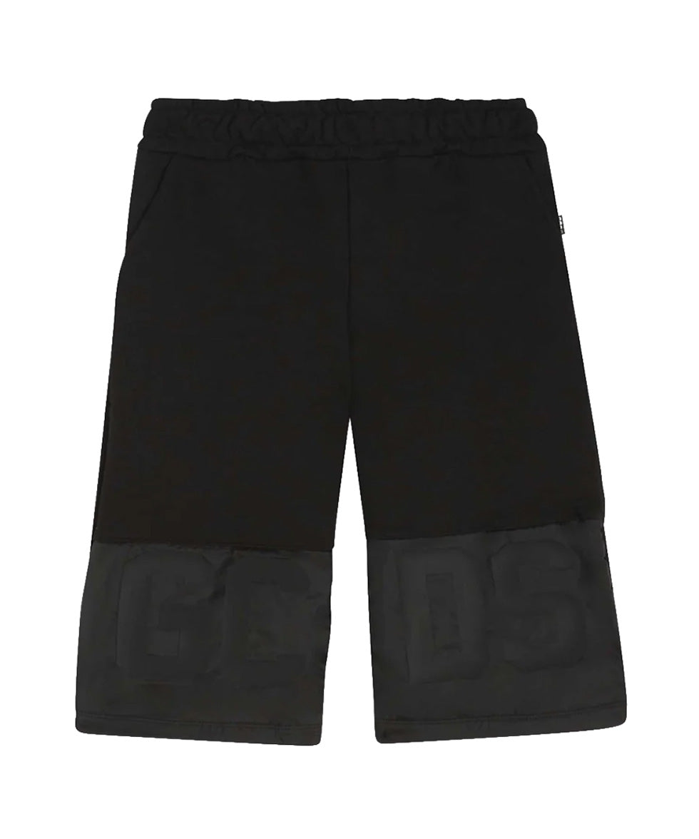 Gcds Kids Bermuda Nero con Stampa per Bambini