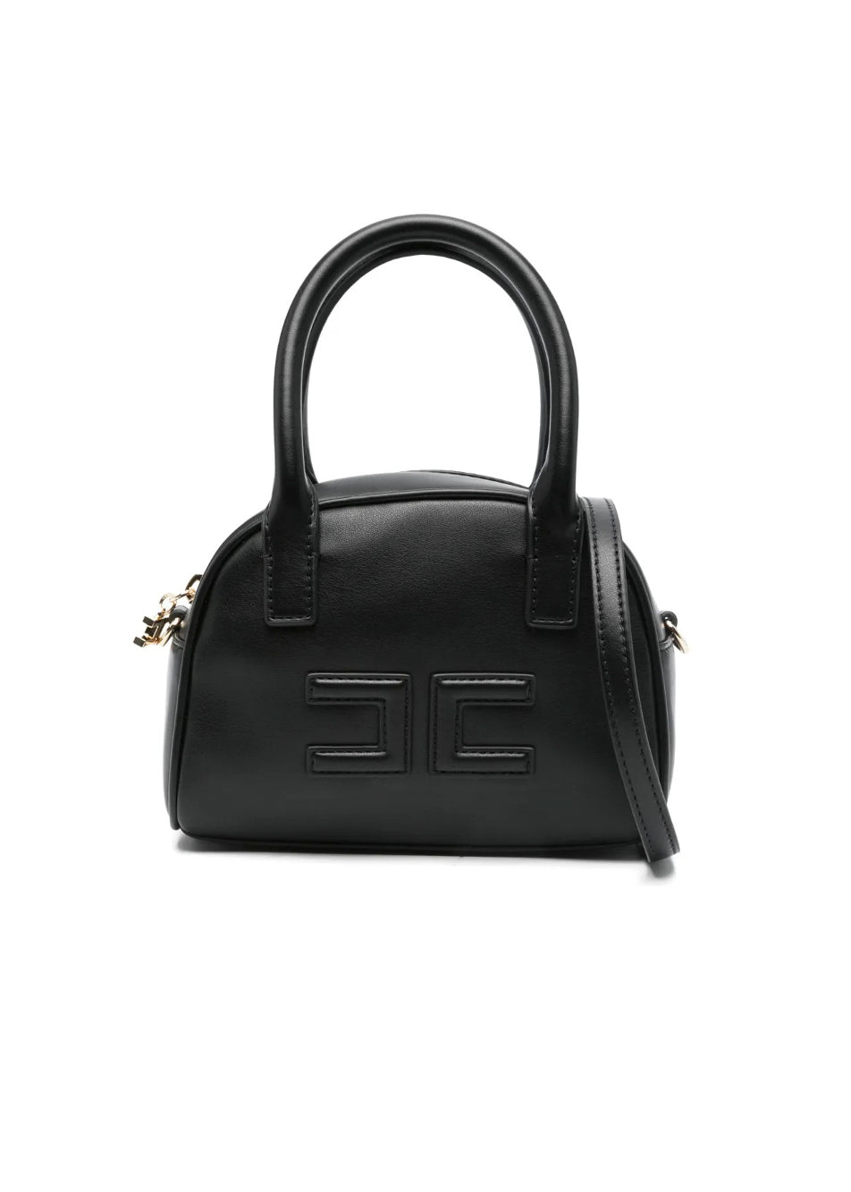 Elisabetta Franchi La Mia Bambina Borsa a Tracolla Nera con Logo per Bambine