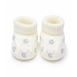 Gabriella Gucci Kids Scarpine Felpa Bianco con Strass per Neonate