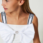 Twinset Kids Top Cropped con Fiocco 