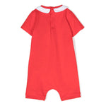 Moschino Kids Pagliaccetto Rosso con Stampa Teddy Bear ( retro)