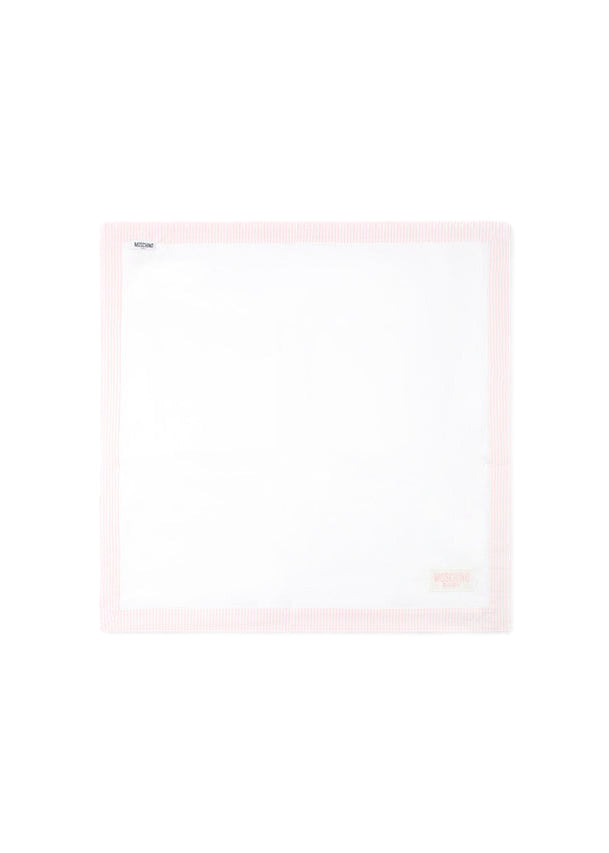 Moschino Kids Coperta Pannna/Rosa a Righe per Neonate