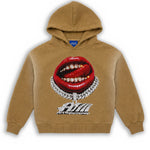 ART SUPER MONEY Kids Felpa con stampa labbra per Bambini