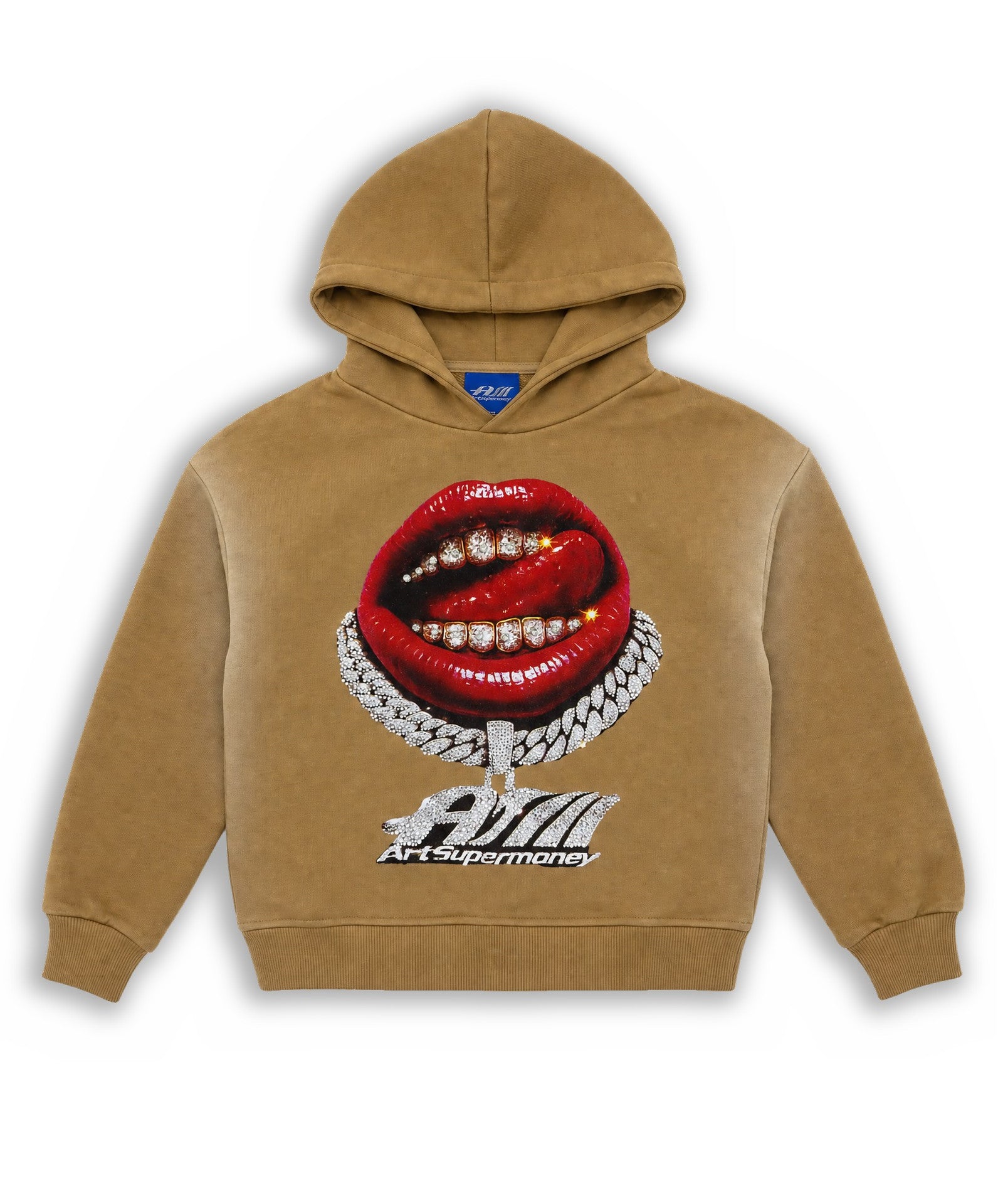 ART SUPER MONEY Kids Felpa con stampa labbra per Bambini