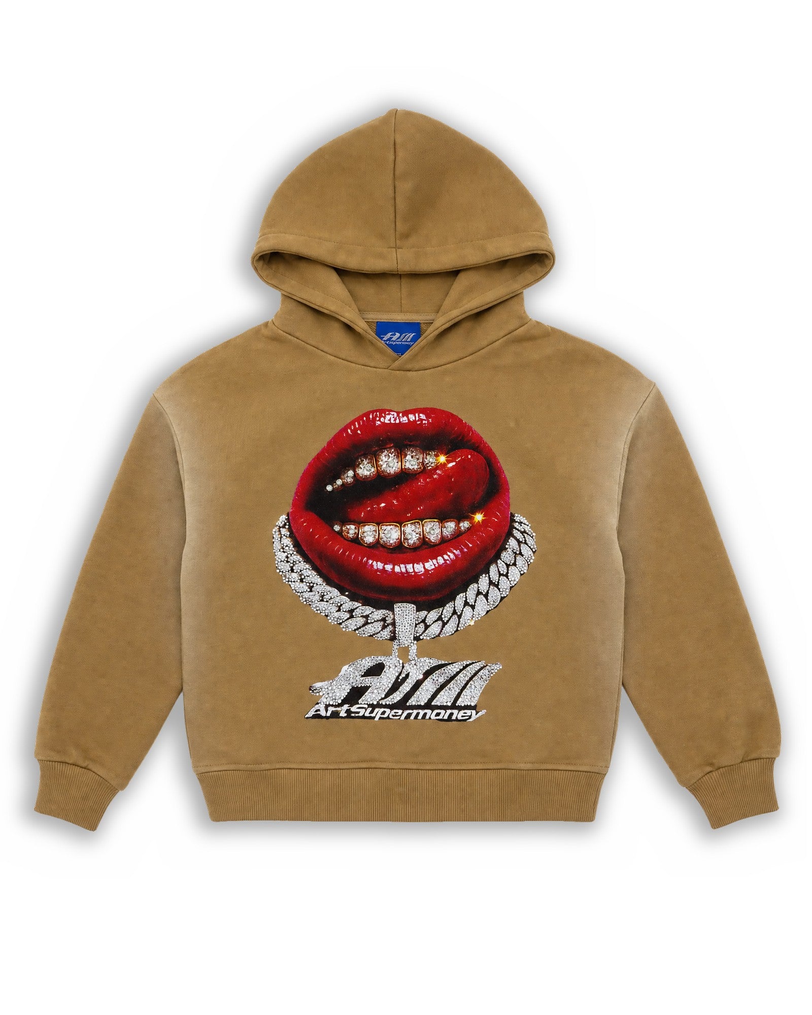 ART SUPER MONEY Kids Felpa con stampa labbra per Bambini