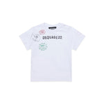 Dsquared2 Kids T-shirt Bianca con Stampa Logo per Neonati