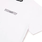 Dsquared2 Kids T-Shirt Bianca con Logo a Contrasto Nero per Bambini