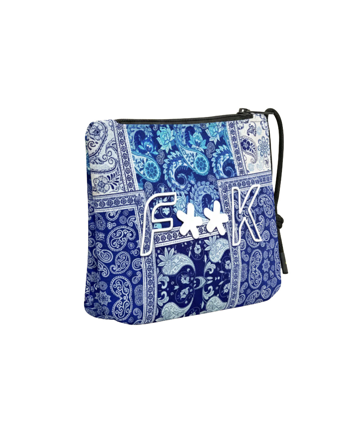 F**K Kids Pochette Fantasia Bandana Blu con Logo per Bambine