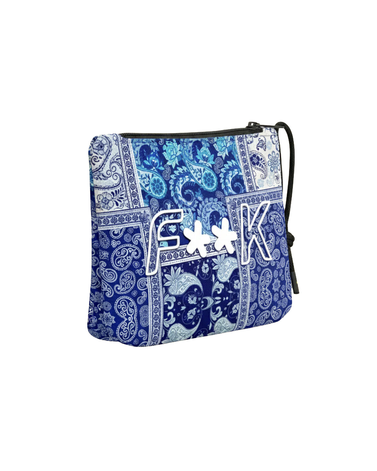 F**K Kids Pochette Fantasia Bandana Blu con Logo per Bambine