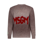 MSGM Kids Maglione Beige con Logo per Bambini (retro)