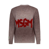 MSGM Kids Maglione Beige con Logo per Bambini (retro)