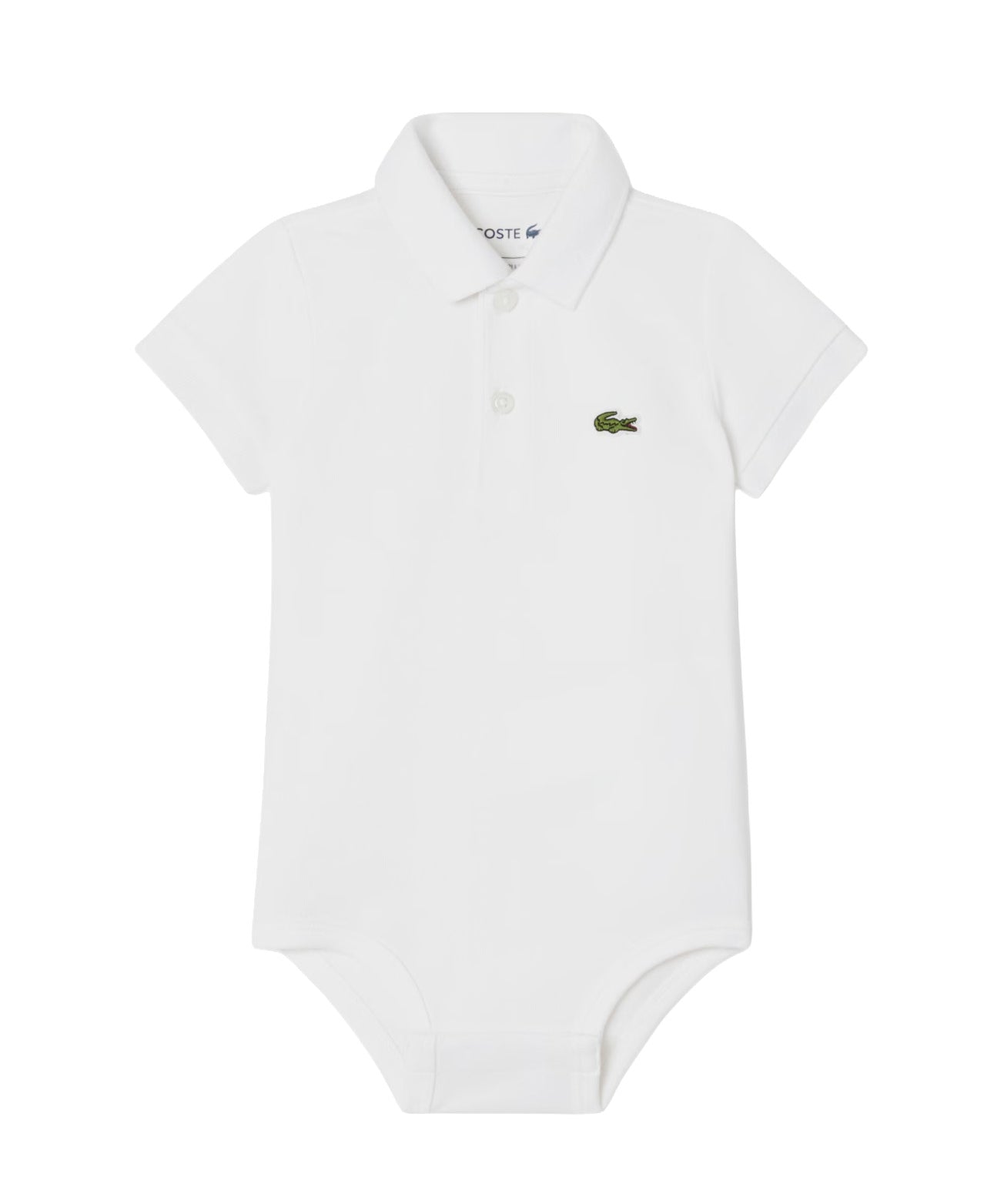 Lacoste Kids Body Bianco con Logo per Neonati