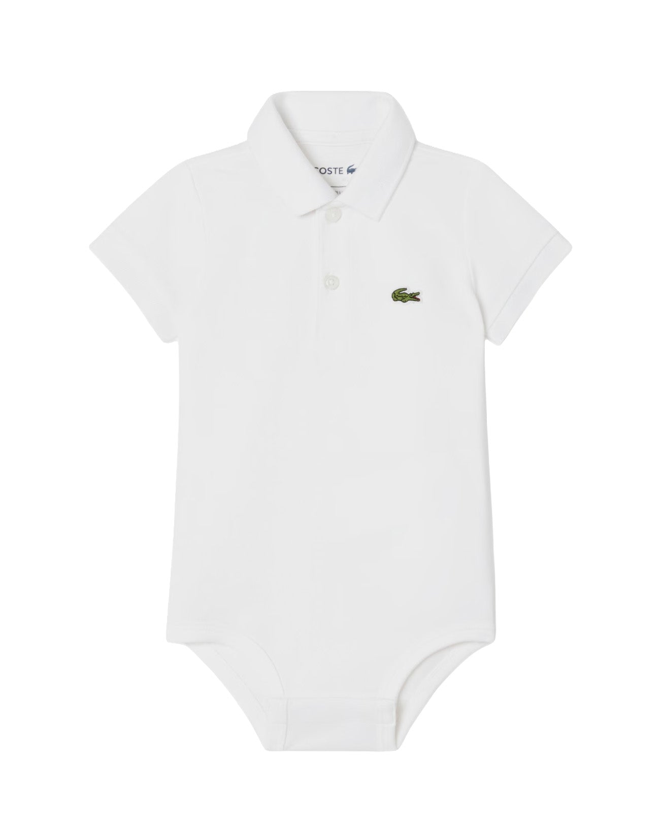 Lacoste Kids Body Bianco con Logo per Neonati
