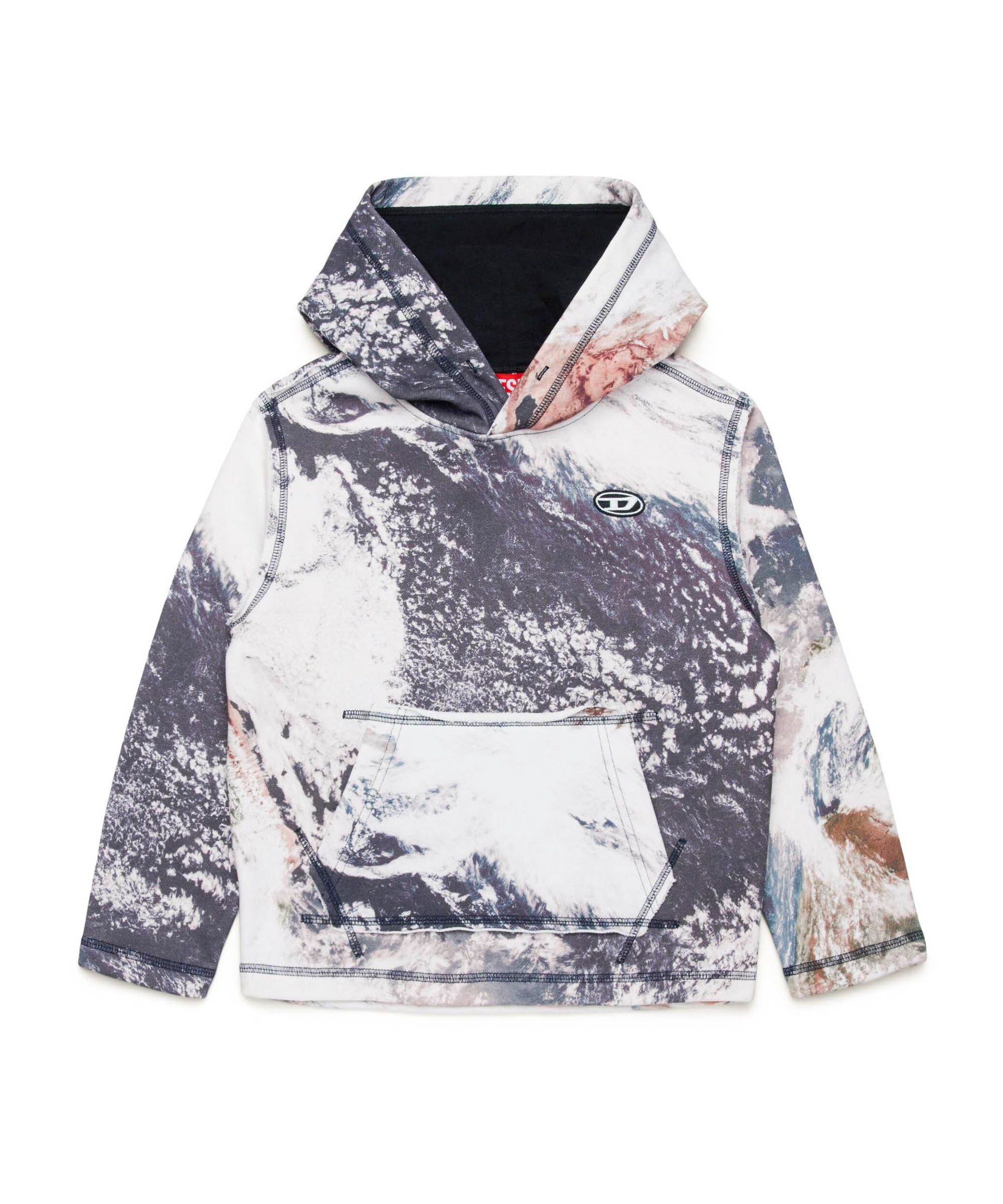 Diesel Kids Felpa con Cappuccio con Stampa per Bambini 
